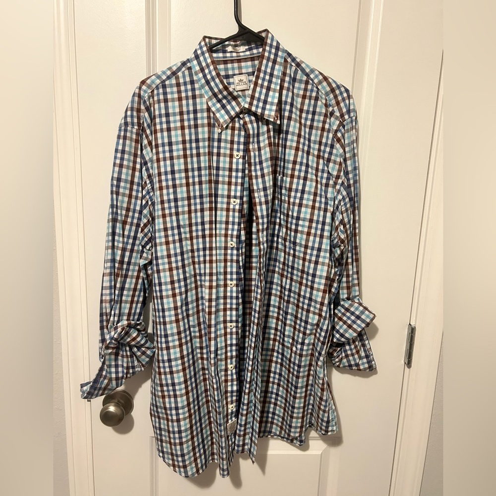 Men’s button down casual dress shirt - LIKE NEW - Peter Millar - size XL